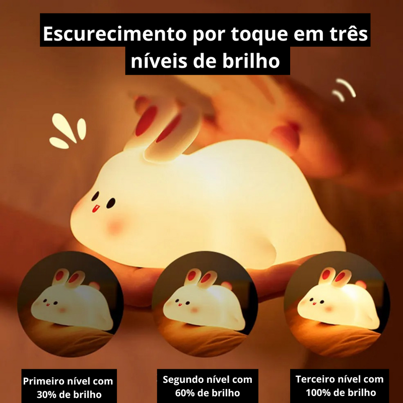 Coelhinho Fofo - Luminária LED Noturna Coelho